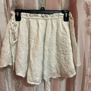 Aerie White Eyelet Skirt